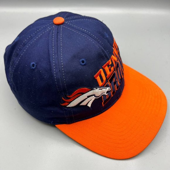 Vintage Denver Broncos NFL Hat Twins Enterprise Snap back Cap Orange Men Cotton - Picture 3 of 8